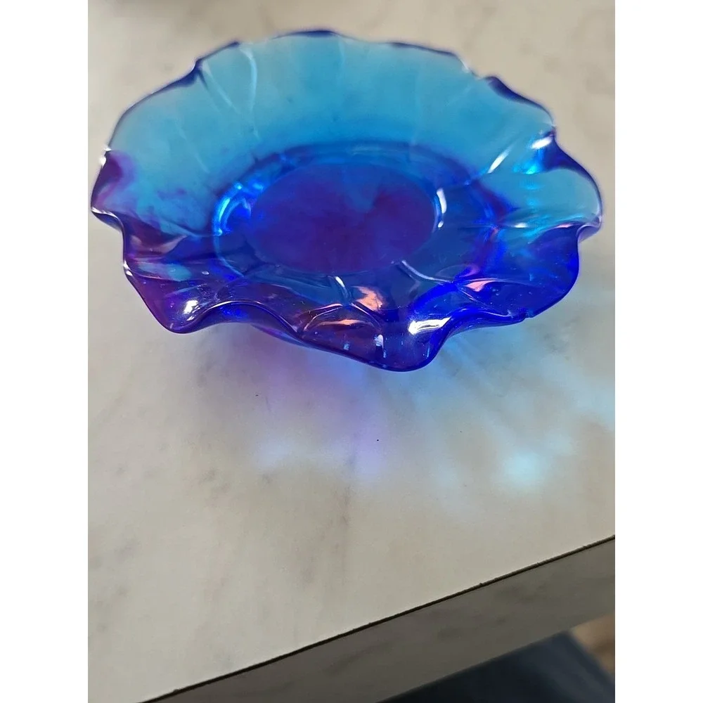 Handmade Resin Duck In Pond Blue Dish‎ 677